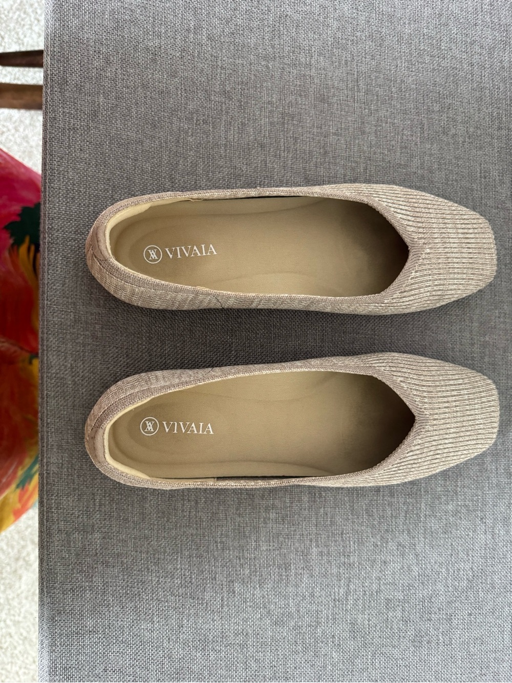 Vivaia Women's Taupe Knit Square-Toe Flats - Neutral Taupe